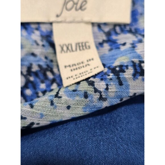 Joie Womens Blue Paisley Long Sleeve Ruffle‎ Hem Dress XXL 100% Polyester - Picture 5 of 10